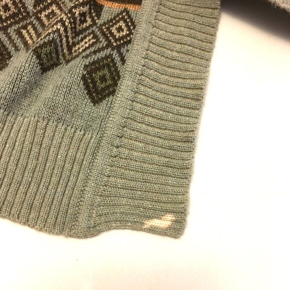 Peruvian Connection Open Front Cardigan Sweater Aztec (T5) - Picture 15 of 16